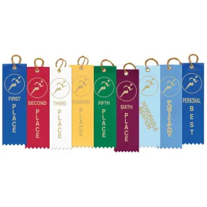 1-5/8" X 6" Stock Square Top Track Award Ribbon