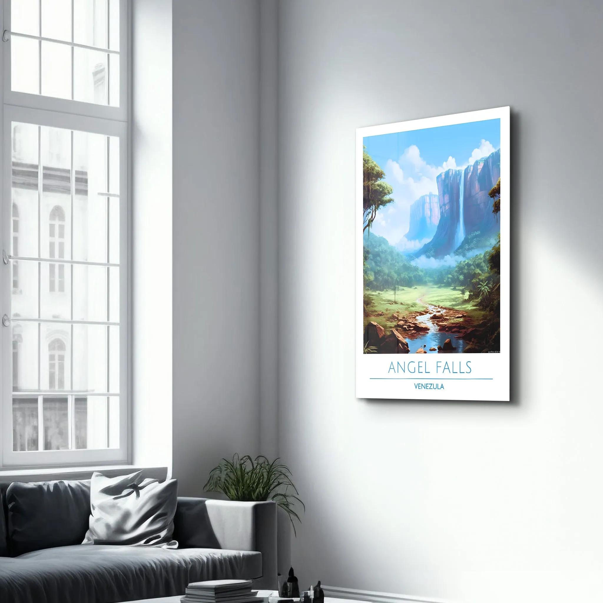 Angel Falls Venezula-Travel Posters | Glass Wall Art