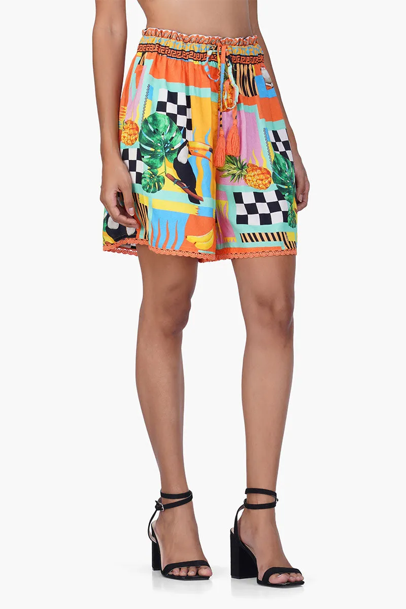 Barbara Toucan Printed Shorts