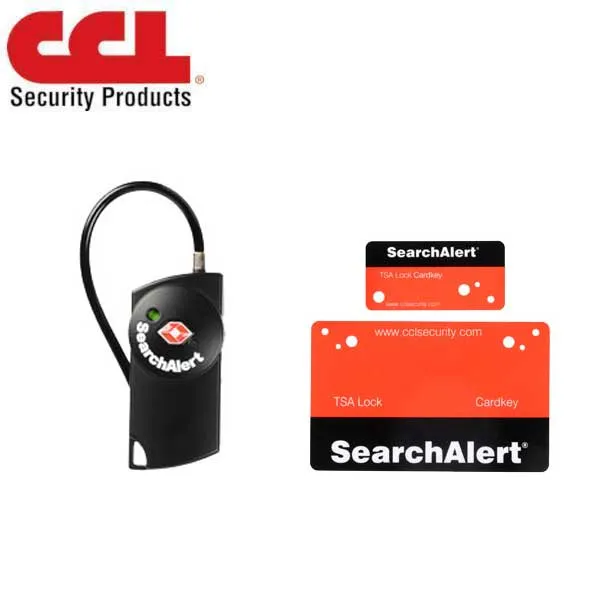 CCL - Travel Lock 947 Series -  Black TSA Approved Keycard Lock with SearchAlert Indicator