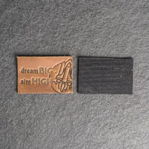 Dream Big Aim High Leather Patch with Velcro Back | Back to School