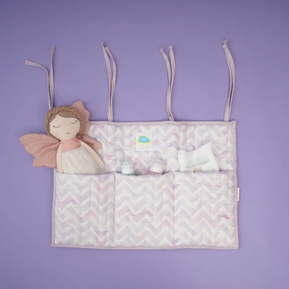 Fancy Fluff Organic Cotton Crib Organiser - Pixie Dust