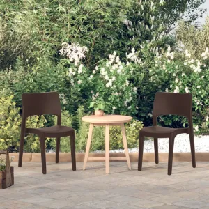 Garden Chairs 2 pcs Mocha Polypropylene