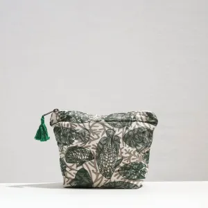 Handcrafted Printed Cotton Cosmetic Pouch