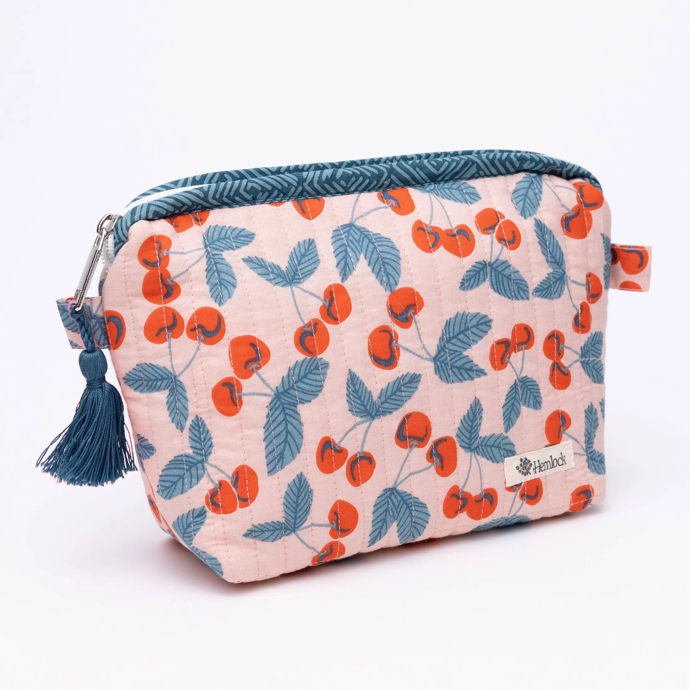 Handker Quilted Zipper Pouch: Cherry