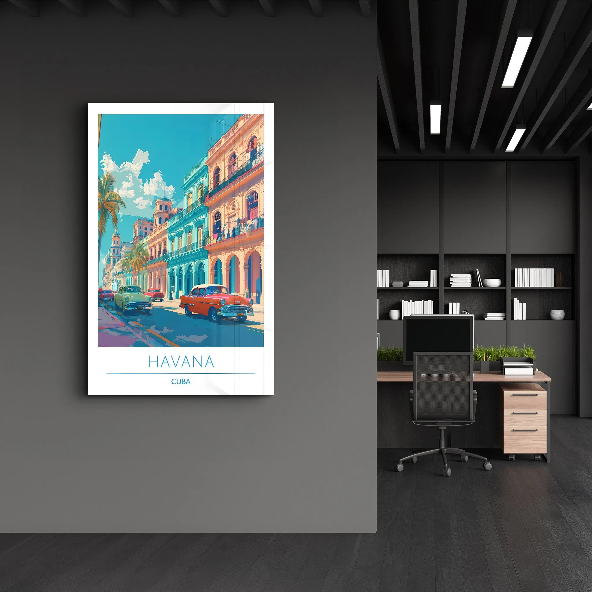 Havana Cuba-Travel Posters | Glass Wall Art