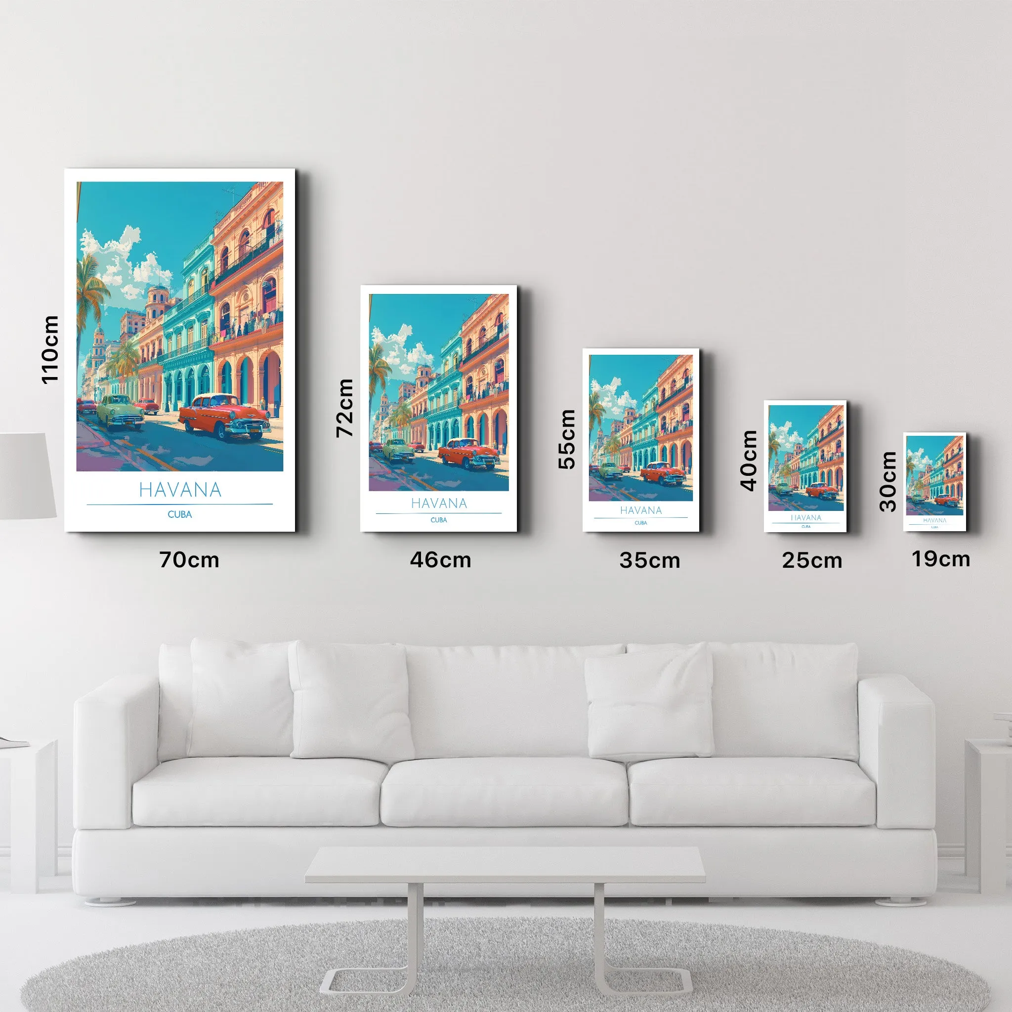 Havana Cuba-Travel Posters | Glass Wall Art