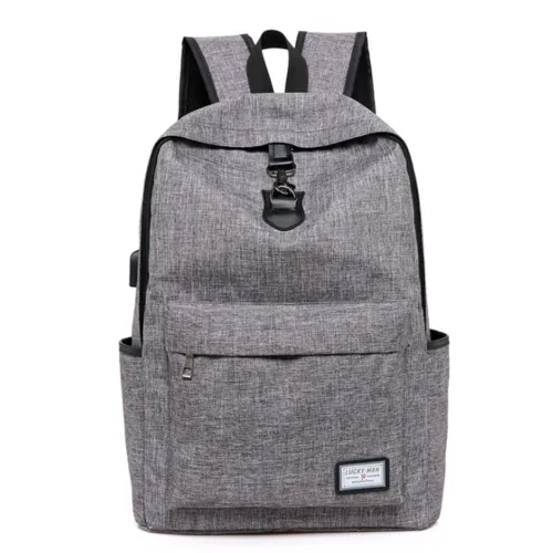 High Quality Grey Anti Theft Backpack