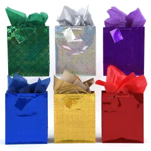 Medium Gift Bags, "Hologram Color Shine"