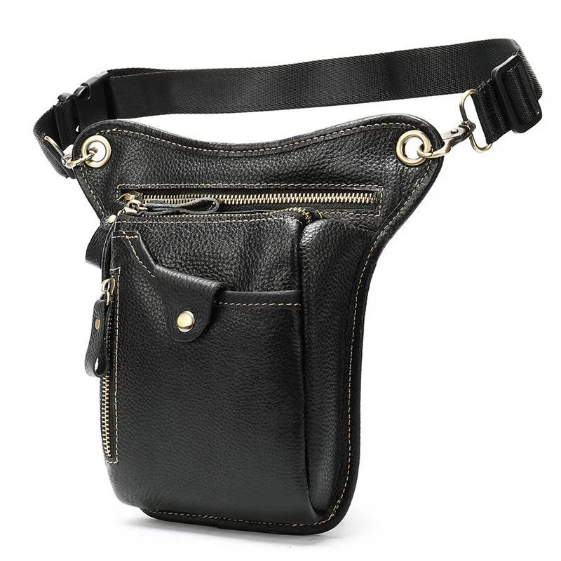 Men's Retro Leather Leg Bag