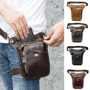 Men's Retro Leather Leg Bag