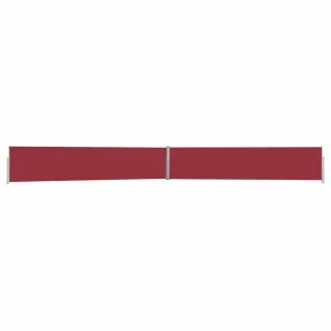 Patio Retractable Side Awning 140x1200 cm Red