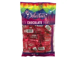 Red Delectais Milk Chocolate Thins