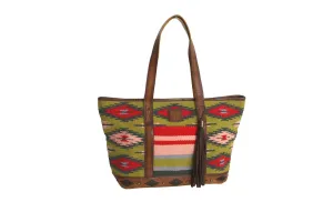 STS Ranchwear Womens Baja Dreams Multi-Color Leather Shoulder Tote Bag