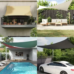 Sun Shade Sail Light Grey 6x6 m 100% Polyester Oxford