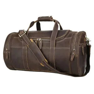 The Wainwright Weekender | Round  Vintage Leather Weekender