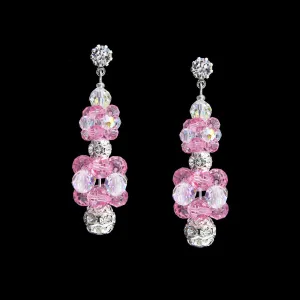 Two-Tier Crystal Cluster Earrings