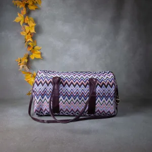 Water-Resistant Travel Bags Multi-Colour Zig Zag Design.