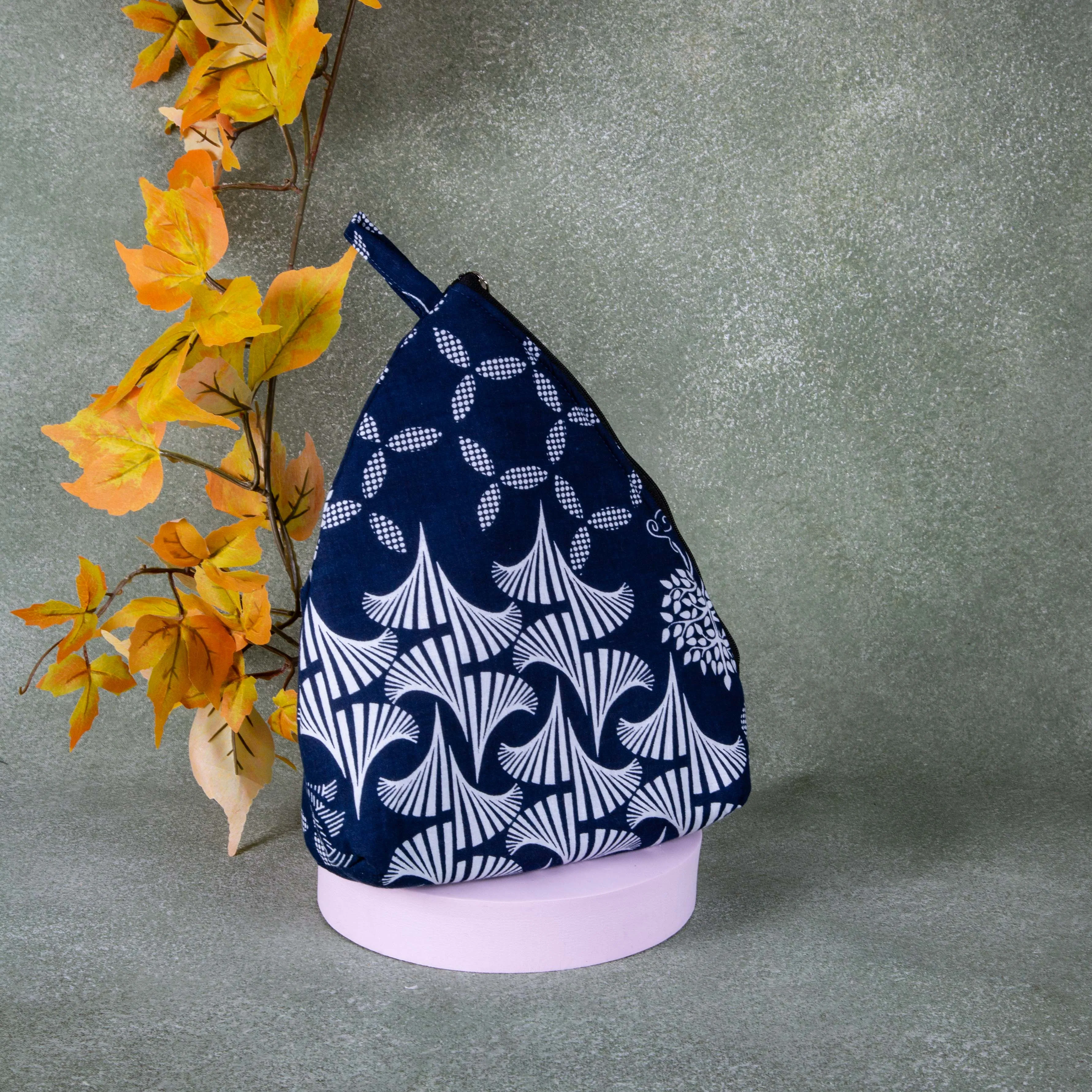 Weaver Nest Blue Colour with White Design.