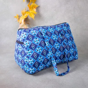 Weekender Travel Bag Blue Colour With Lamp Design.